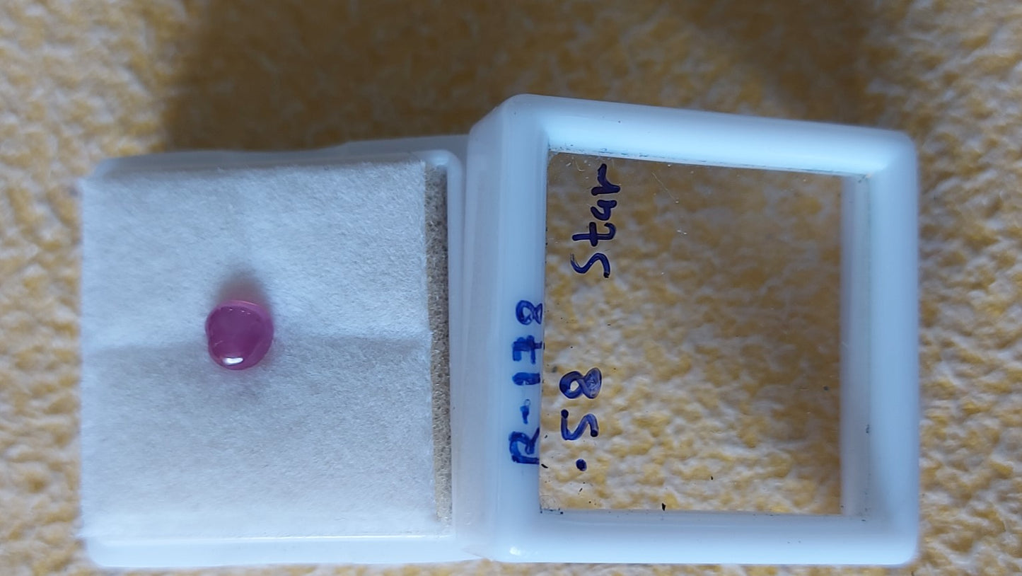 0.58 Carat Natural Old Ruby