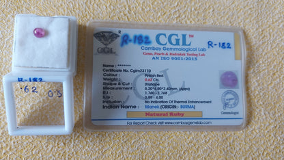 0.62 Carat Natural Old Ruby