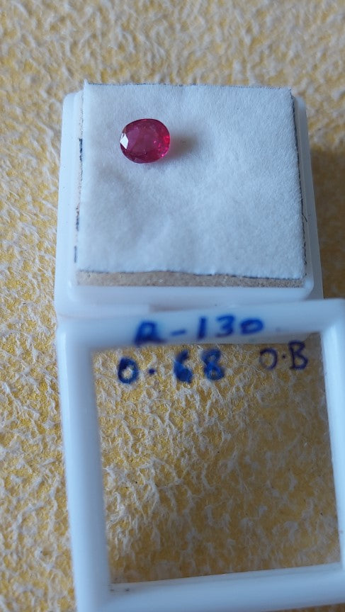 0.68 Carat Natural Old Ruby