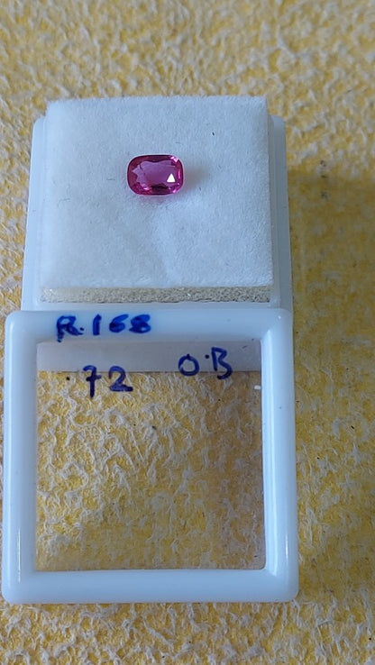0.72 R-168 Carat Natural Old Ruby