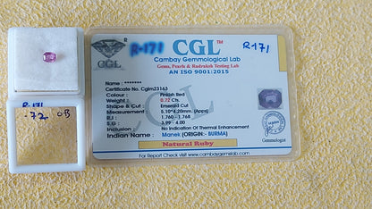 0.72 Carat Natural Old Ruby