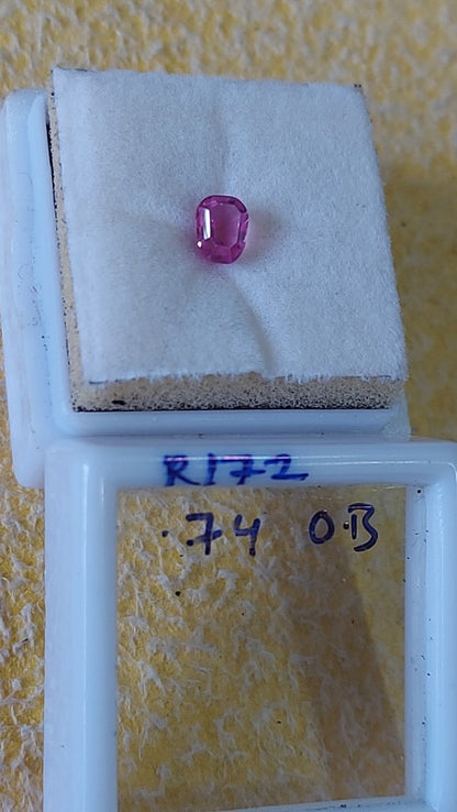 0.74 Carat Natural Old Ruby