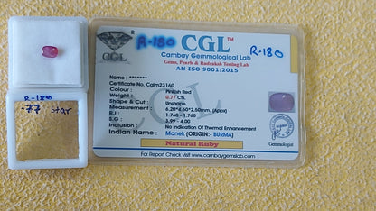 0.77 Carat Natural Old Ruby