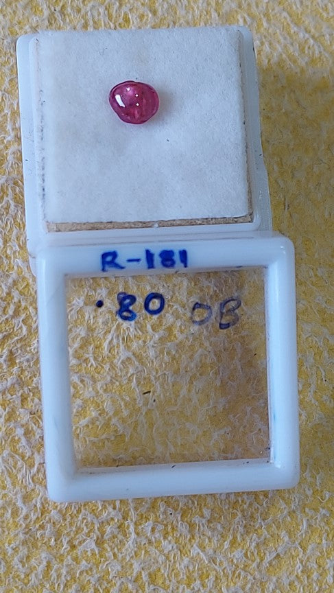 0.80 Carat Natural Old Ruby