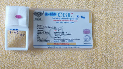 1.05 Carat Natural Old Ruby