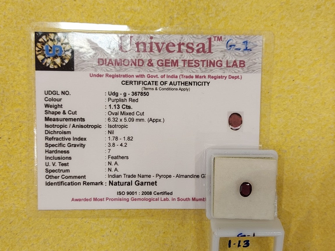 1.13 Carat Natural Garnet