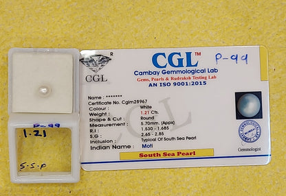 1.21 Carat Natural Pearl