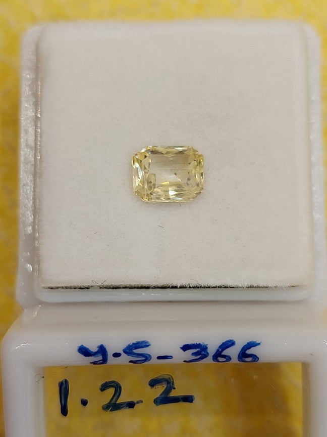 1.22 Carat Natural Yellow Sapphire Stone