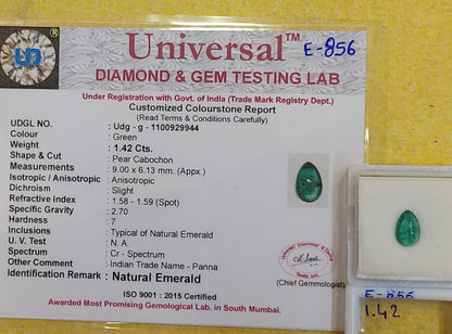 1.42 Carat Natural Emerald Stone
