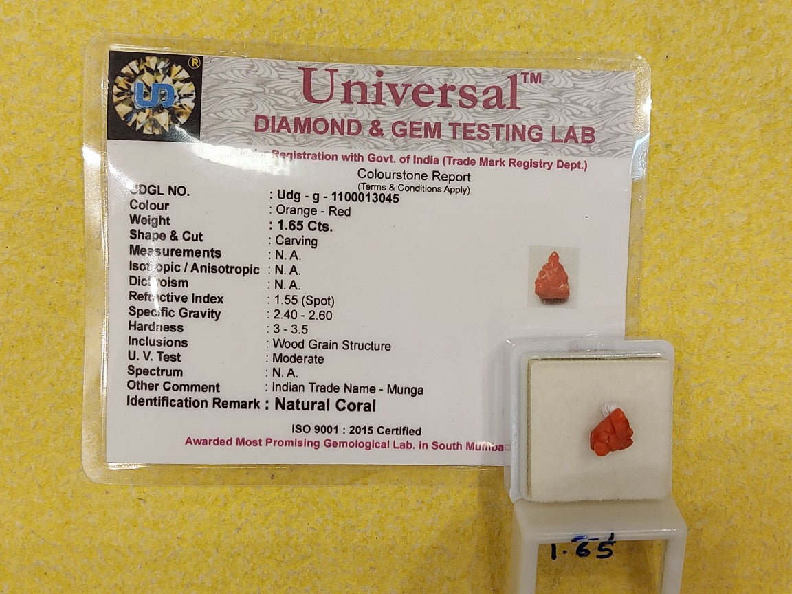 1.65 Carat Natural Coral