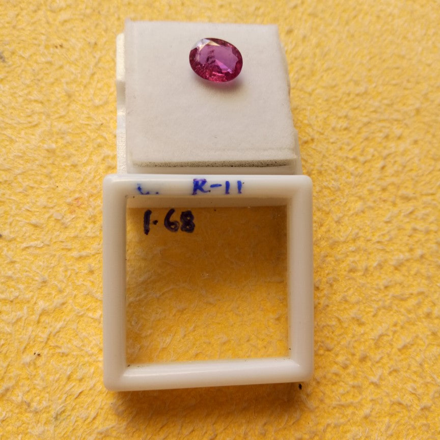 1.68 Carat Natural Old Ruby