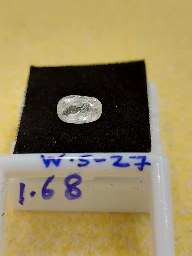 1.68 Carat Natural White Sapphire Stone
