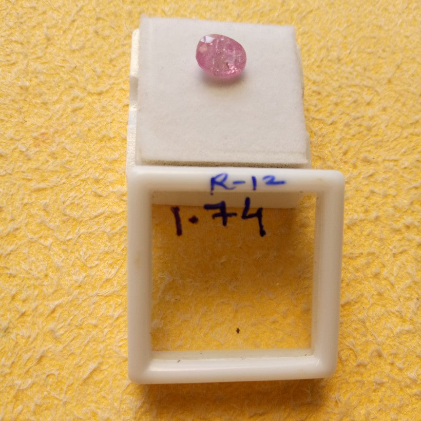 1.74 Carat Natural Old Ruby