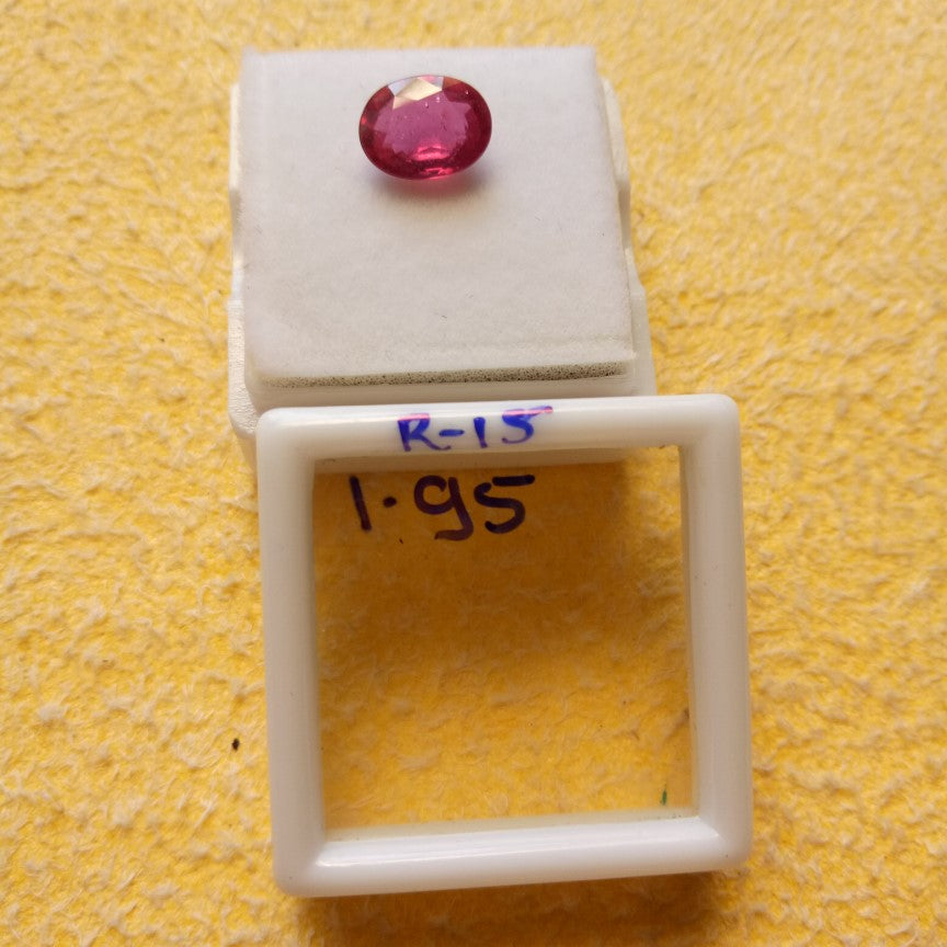1.95 Carat Natural Old Ruby