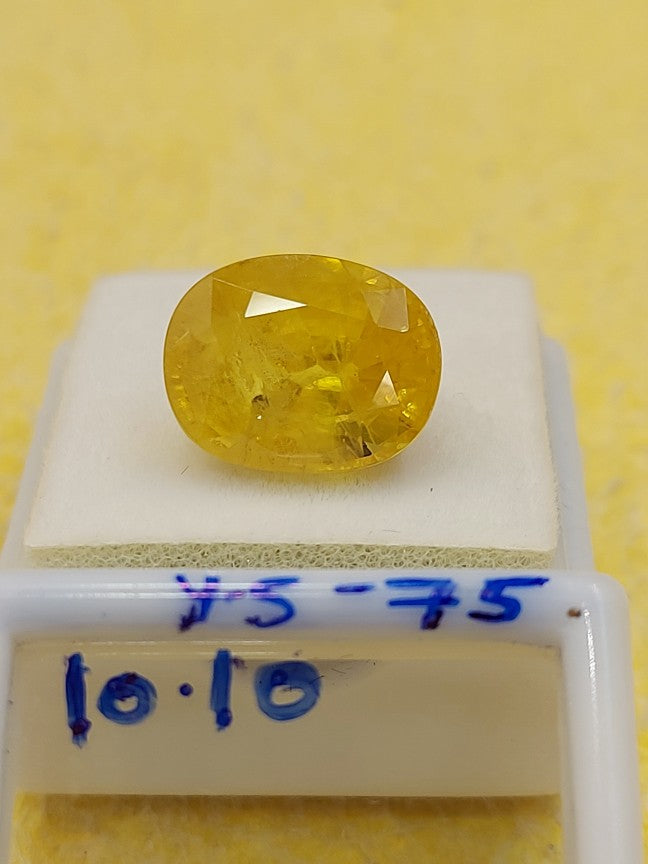 10.10 Carat Natural Yellow Sapphire Stone