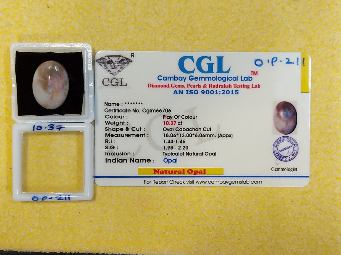 10.37 Carat Natural Opal Stone