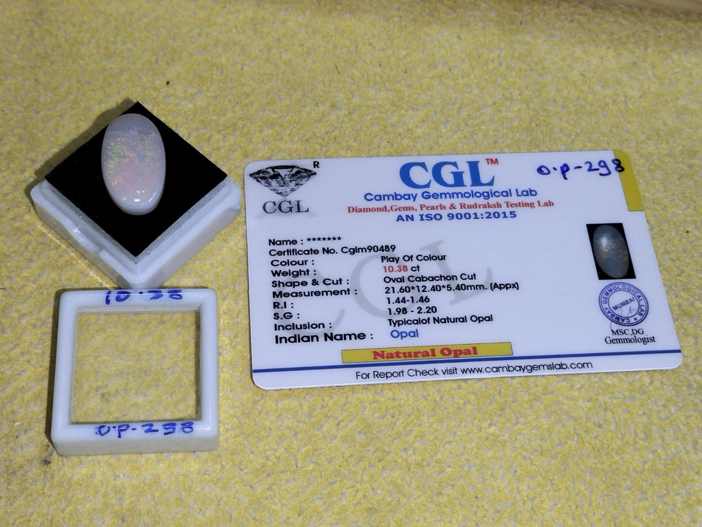 10.38 Carat Natural Opal Stone
