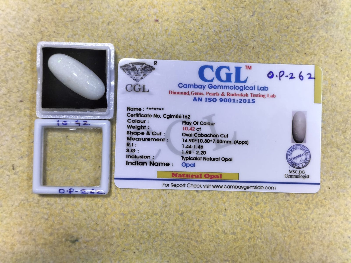 10.42 Carat Natural Opal Stone