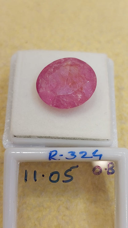 R-324 11.05 Carat Natural Old Ruby