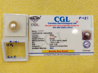 11.14 Carat South Sea Pearl