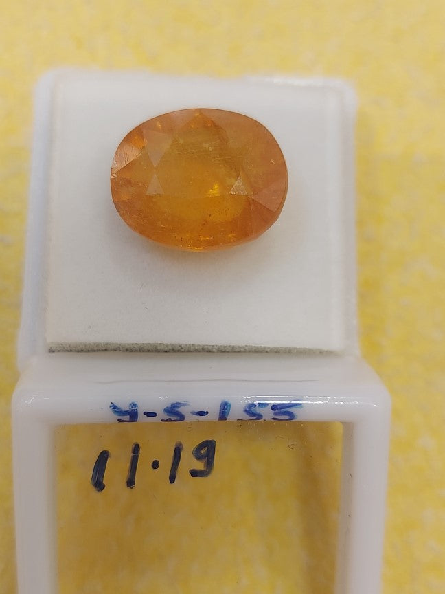 11.19 Carat Natural Yellow Sapphire Stone