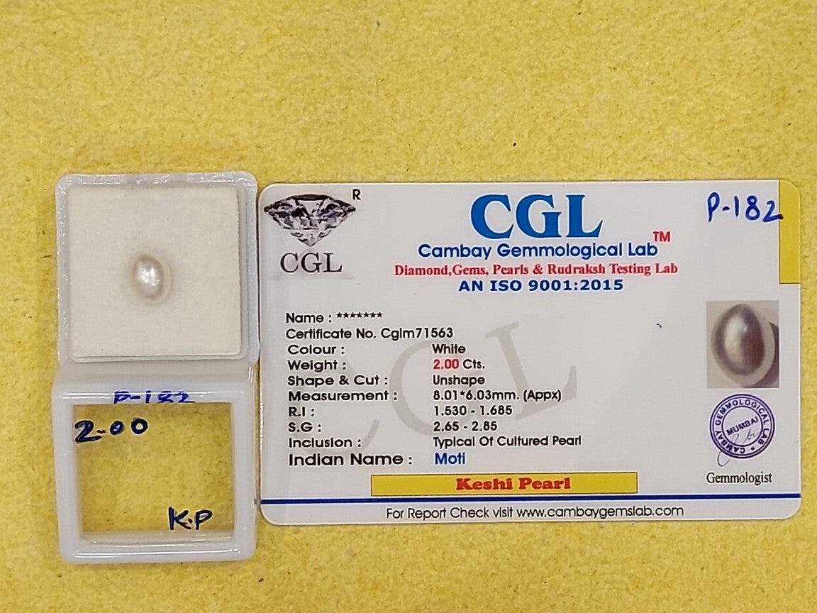 2.00 Carat Natural Keshi Perarl Pearl