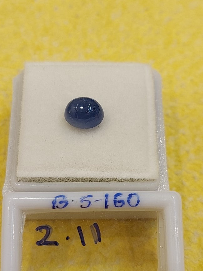 B.S-160 2.11 Carat Natural Blue Sapphire Stone