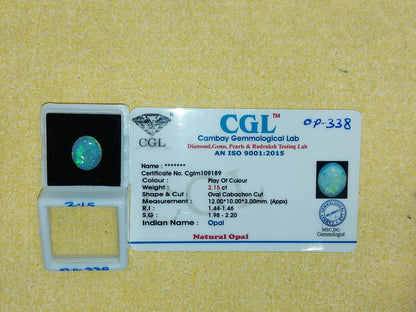 2.15 Carat Natural Opal Stone