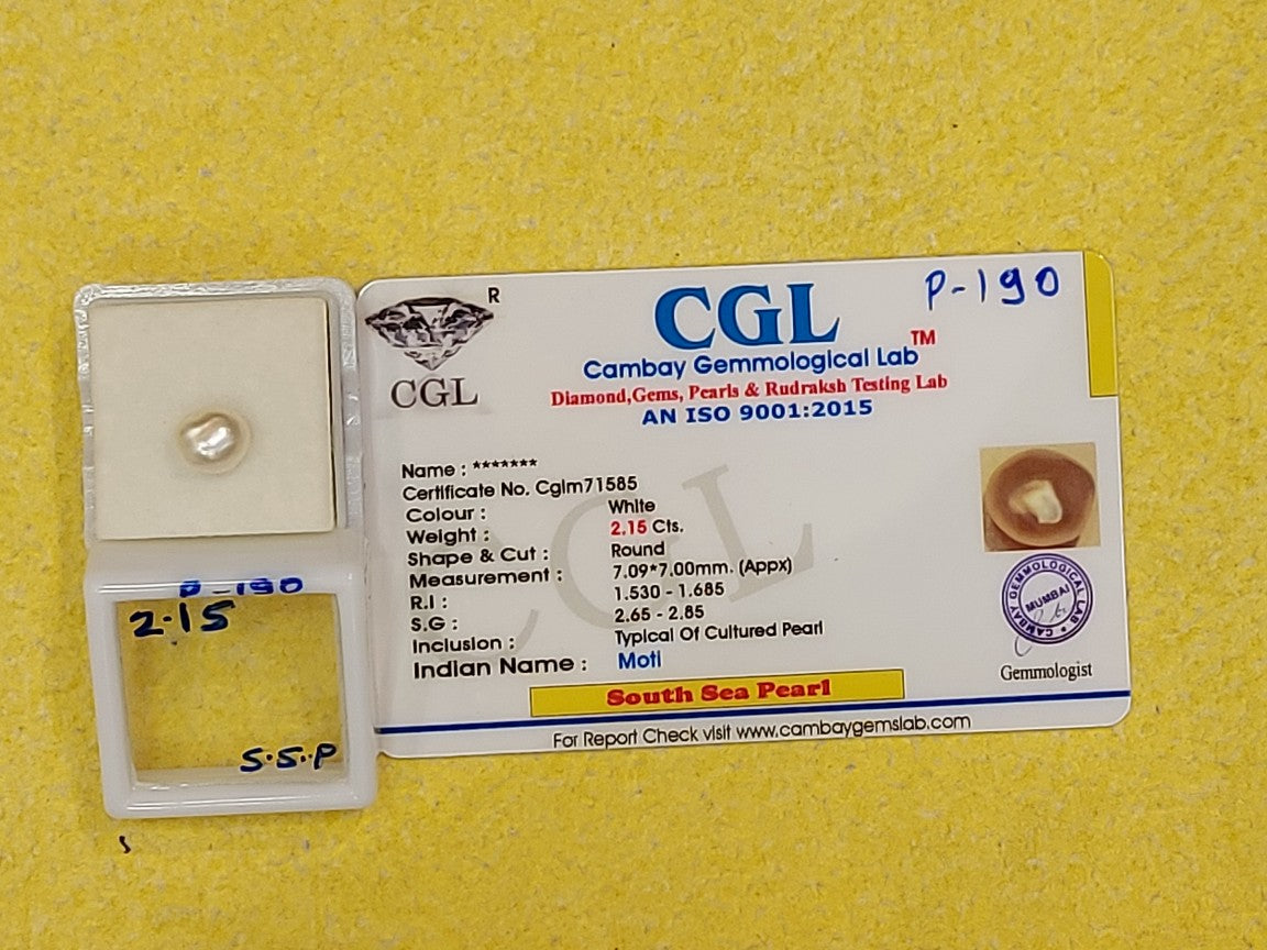 2.15 Carat Natural South Sea Pearl