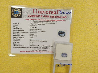 2.20 Carat Natural Blue Sapphire Stone