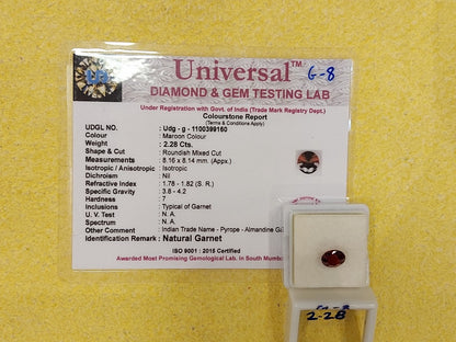2.28 Carat Natural Garnet