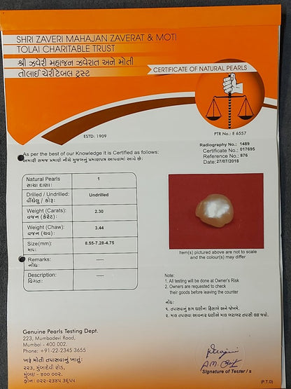 2.30 Carat Natural Basra Pearl
