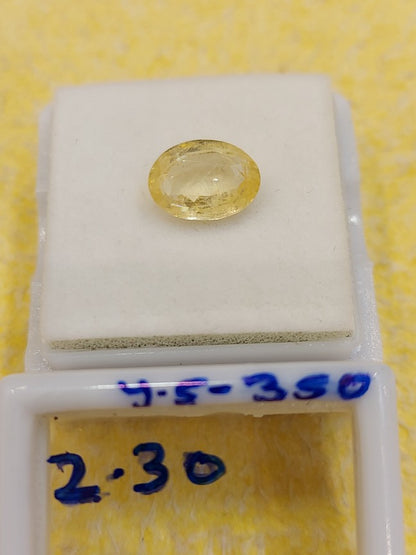 2.30 Carat Natural Yellow Sapphire Stone