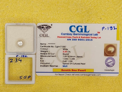 2.34 Carat Natural South Sea Pearl