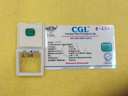 2.38 Carat Natural Emerald Stone