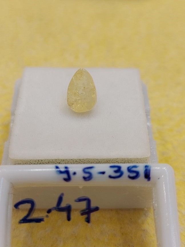 2.47 Carat Natural Yellow Sapphire Stone