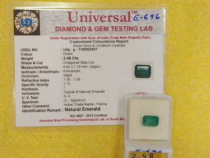 2.48 Carat Natural Emerald Stone