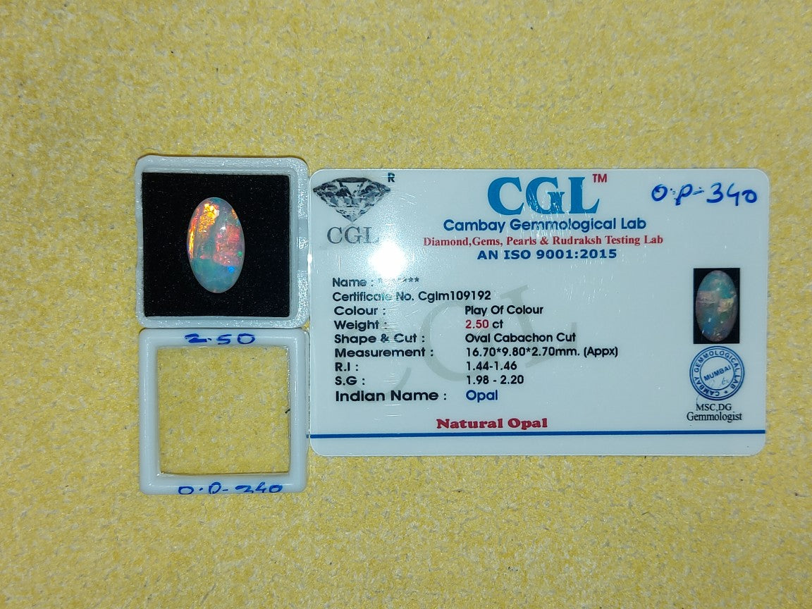 2.50 Carat Natural Opal Stone