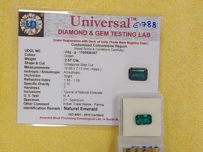 2.57 Carat Natural Emerald Stone