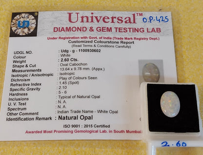 2.60 Carat Natural Opal Stone