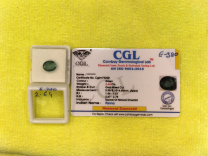 2.64 Carat Natural Emerald Stone