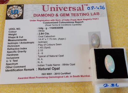 2.84 Carat Natural Opal Stone