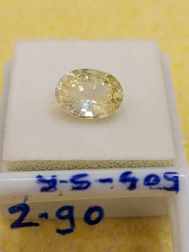 2.90 Y.S-409 Carat Natural Yellow Sapphire Stone