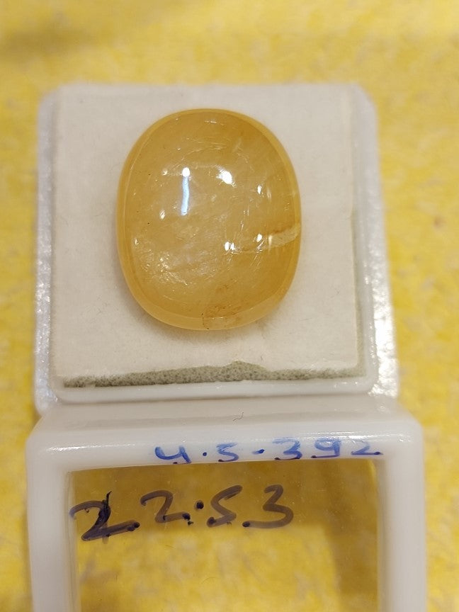 22.53 Carat Natural Yellow Sapphire Stone