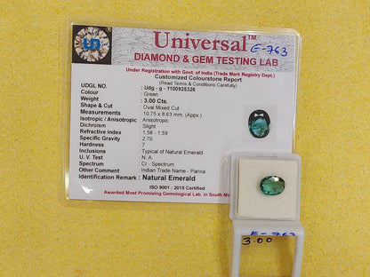 3.00 Carat Natural Emerald Stone