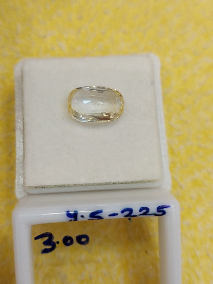 3.00 Y.S-225 Carat Natural Yellow Sapphire Stone