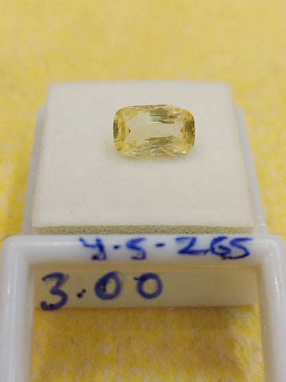 3.00 Y.S-265 Carat Natural Yellow Sapphire Stone