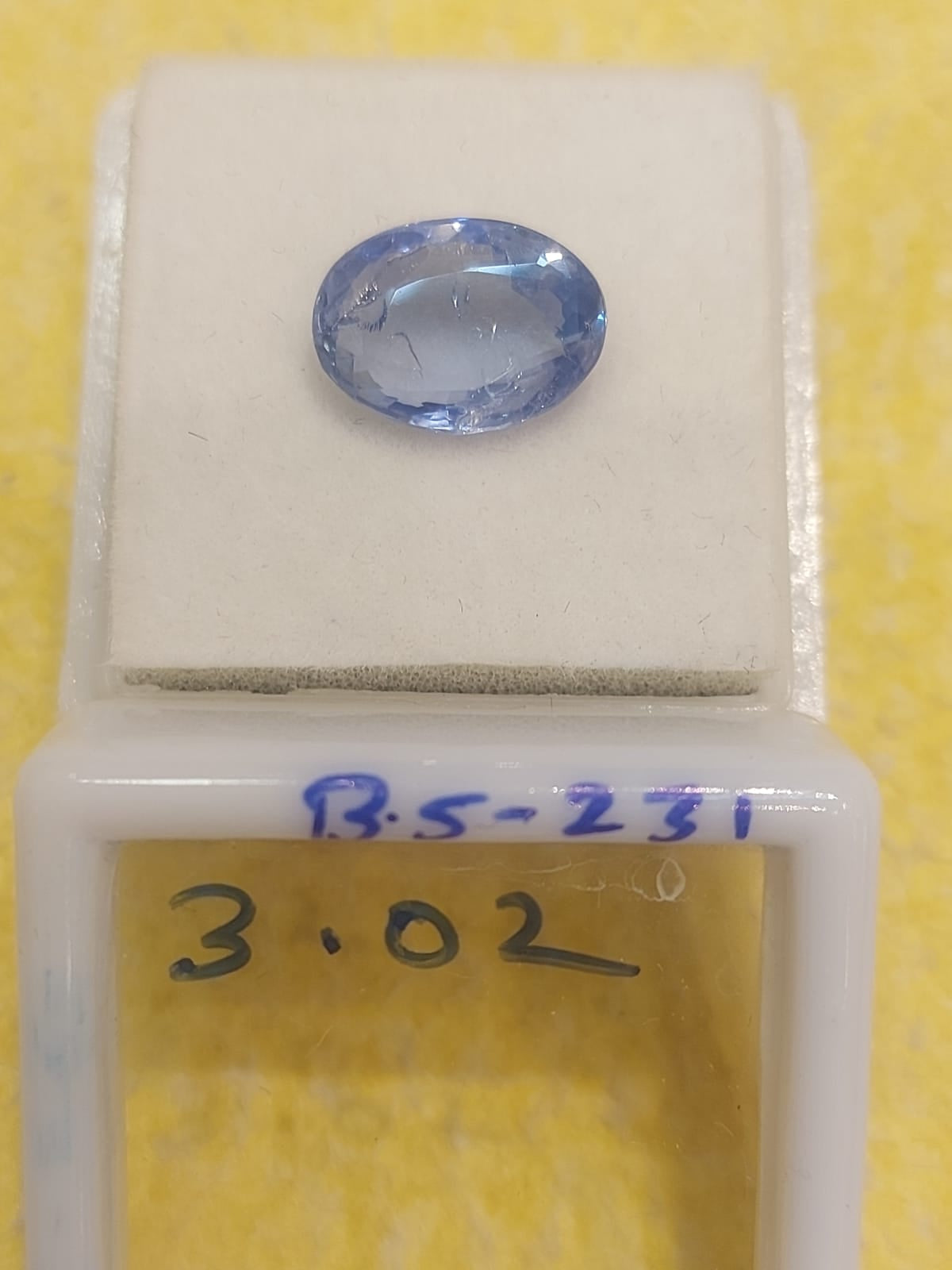 B.S-231 3.02 Carat Natural Blue Sapphire Stone