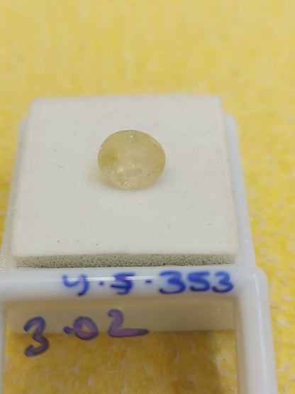 3.02 Y.S-353 Carat Natural Yellow Sapphire Stone