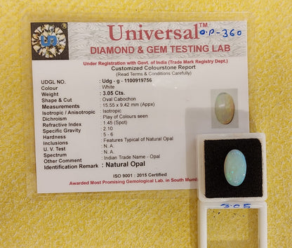 3.05 Carat Natural Opal Stone